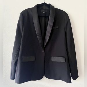 Forever 21+ Satin Lapel Blazer Jacket